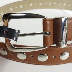 Steve Madden Women's Kingston Belt Studded Brown Silver Size (M) NWT!